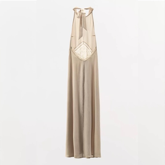 ZARA EMBROIDERED MIDI DRESS - Mid-ecru - Picture 12 of 16